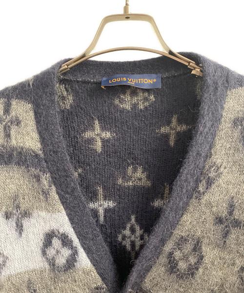LOUIS VUITTON（ルイ ヴィトン）LOUIS VUITTON (ルイ ヴィトン) モノグラム モヘヤ カーディガン ブルー サイズ:ＸＬの古着・服飾アイテム