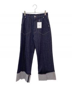 中古・古着通販】DRAWER (ドゥロワー) ブリーチデニム5Pドロストパンツ