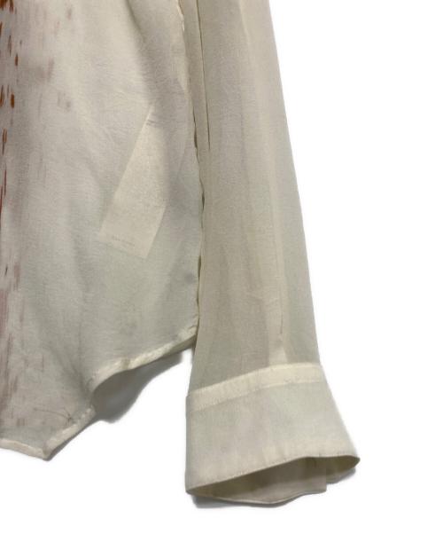 RICK OWENS（リックオウエンス）RICK OWENS (リックオウエンス) ノーカラーシャツ ホワイト サイズ:50の古着・服飾アイテム