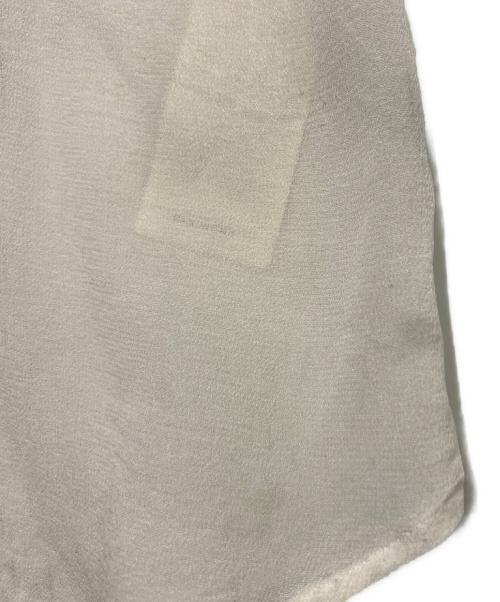 RICK OWENS（リックオウエンス）RICK OWENS (リックオウエンス) ノーカラーシャツ ホワイト サイズ:50の古着・服飾アイテム