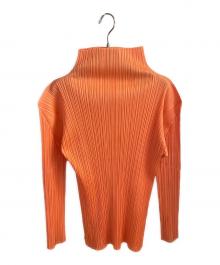 PLEATS PLEASE（プリーツプリーズ）の古着「プリーツカットソー」｜オレンジ