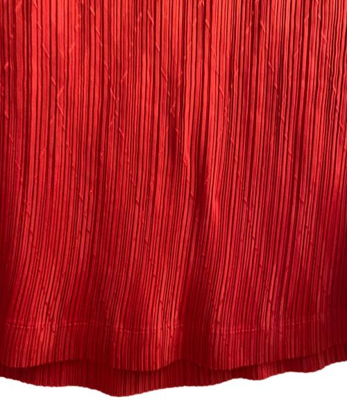 ISSEY MIYAKE（イッセイミヤケ）ISSEY MIYAKE (イッセイミヤケ) アーガイルプリーツスカート レッド サイズ:Lの古着・服飾アイテム