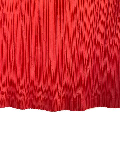 ISSEY MIYAKE（イッセイミヤケ）ISSEY MIYAKE (イッセイミヤケ) アーガイルプリーツスカート レッド サイズ:Lの古着・服飾アイテム