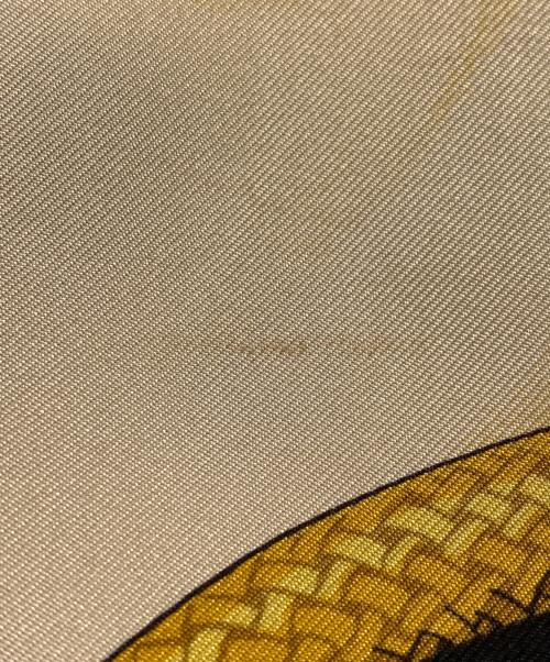 HERMES（エルメス）HERMES (エルメス) シルク総柄シャツ ブラック×イエロー サイズ:36の古着・服飾アイテム