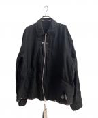 UNDERCOVERアンダーカバー）の古着「リネンブルゾン」｜ブラック