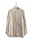 AURALEEオーラリー）の古着「バンドカラーシャツ」｜ベージュ