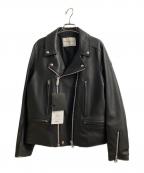UNDERCOVERアンダーカバー）の古着「BASICレザーライダースジャケット」｜ブラック