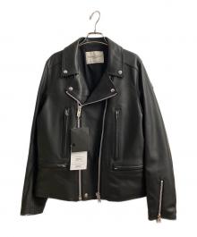 UNDERCOVER（アンダーカバー）の古着「BASICレザーライダースジャケット」｜ブラック