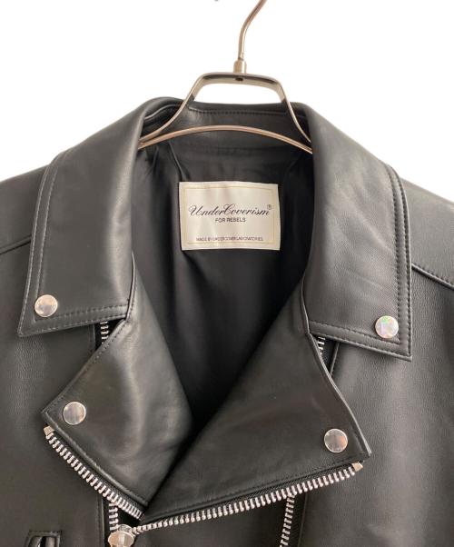 UNDERCOVER（アンダーカバー）UNDERCOVER (アンダーカバー) BASICレザーライダースジャケット ブラック サイズ:3の古着・服飾アイテム