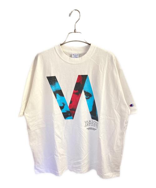 Champion（チャンピオン）Champion (チャンピオン) VARIOUS ARTISTS (ヴァリアス・アーティスト) UNDERCOVER (アンダーカバー) 半袖Tシャツ ホワイト サイズ:Ｌの古着・服飾アイテム