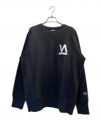 Champion×VARIOUS ARTISTS×UNDERCOVERチャンピオン×ヴァリアス・アーティスト×アンダーカバー）の古着「ヴァリアス リバースウィーブ スウェットトレーナー」｜ブラック