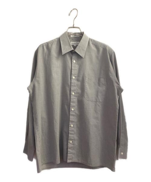 Christian Dior（クリスチャン ディオール）Christian Dior (クリスチャン ディオール) ヴィンテージロゴ刺繍シャツ グレー サイズ:18の古着・服飾アイテム