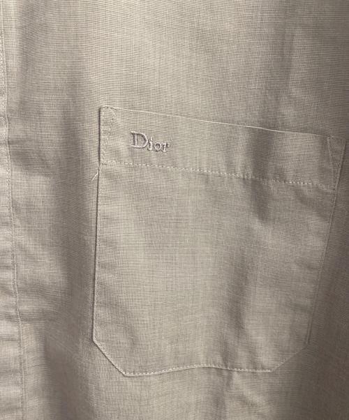 Christian Dior（クリスチャン ディオール）Christian Dior (クリスチャン ディオール) ヴィンテージロゴ刺繍シャツ グレー サイズ:18の古着・服飾アイテム