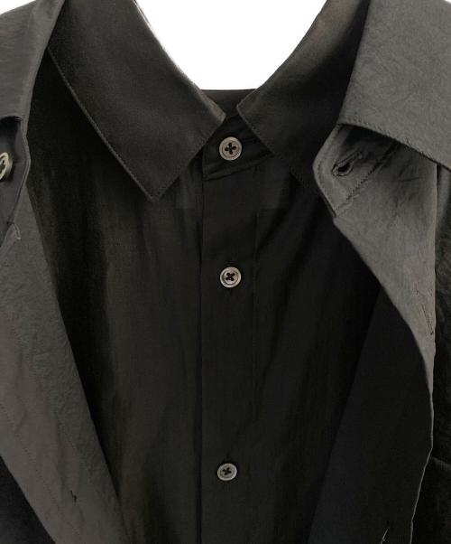 stein（シュタイン）stein (シュタイン) Oversized Layered Shirt ブラック サイズ:Ｍの古着・服飾アイテム