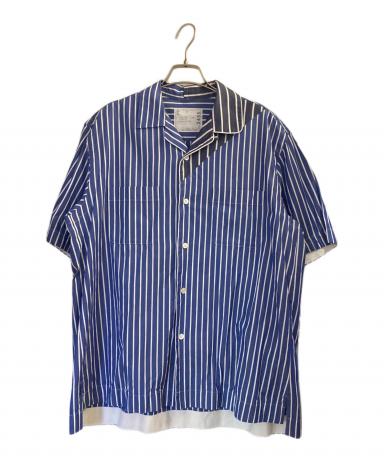 sacai サカイ カジュアルシャツ 3(L位) 青 【古着】【中古】 中古・古着通販】sacai (サカイ) COTTON POPLIN SHIRT ブルー サイズ:3