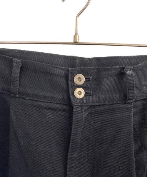 COMME des GARCONS HOMME（コムデギャルソン オム）COMME des GARCONS HOMME (コムデギャルソン オム) コットンタックワイドパンツ ネイビー サイズ:Ｍの古着・服飾アイテム