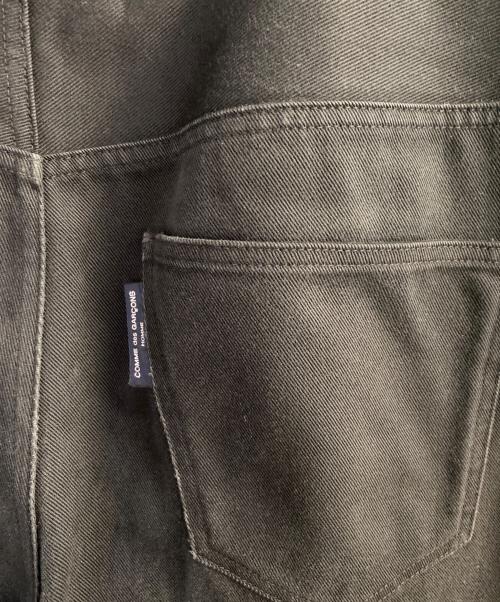 COMME des GARCONS HOMME（コムデギャルソン オム）COMME des GARCONS HOMME (コムデギャルソン オム) コットンタックワイドパンツ ブラック サイズ:Ｍの古着・服飾アイテム