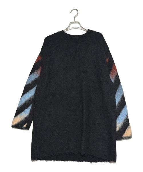 OFFWHITE（オフホワイト）OFFWHITE (オフホワイト) Shaggy Knit Sweater ブラック サイズ:40の古着・服飾アイテム