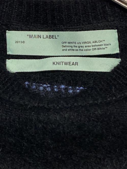 OFFWHITE（オフホワイト）OFFWHITE (オフホワイト) Brushed Mohair Knit ブラック サイズ:XSの古着・服飾アイテム