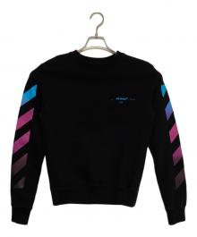 OFFWHITE（オフホワイト）の古着「DIAG GRADIENT CREWNECK」｜ブラック