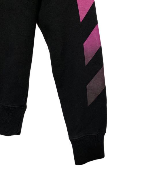 OFFWHITE（オフホワイト）OFFWHITE (オフホワイト) DIAG GRADIENT CREWNECK ブラック サイズ:XSの古着・服飾アイテム