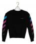 OFFWHITE（オフホワイト）の古着「DIAG GRADIENT CREWNECK」｜ブラック
