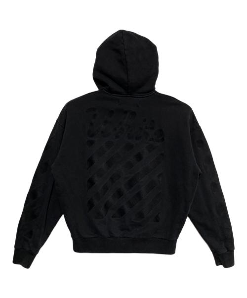 OFFWHITE（オフホワイト）OFFWHITE (オフホワイト) バイアスロゴパーカー ブラック サイズ:XSの古着・服飾アイテム