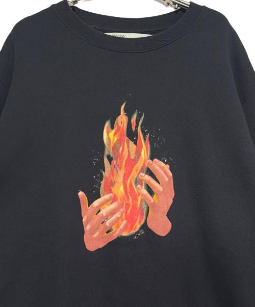 OFFWHITE（オフホワイト）OFFWHITE (オフホワイト) Diag Fire Crewneck ブラック サイズ:Lの古着・服飾アイテム