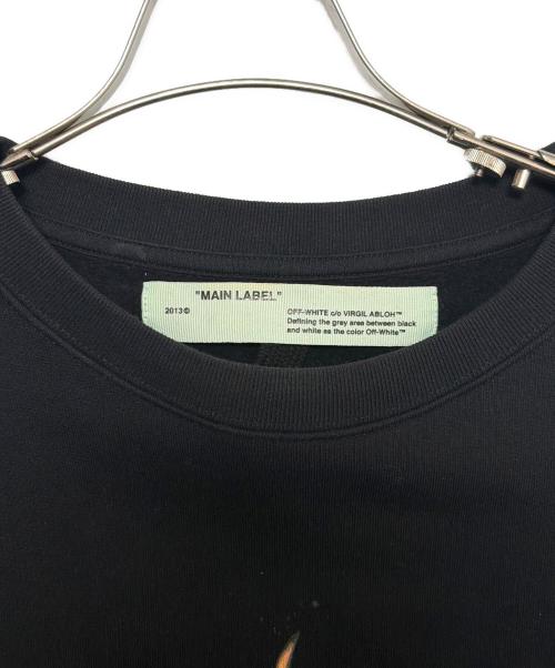 OFFWHITE（オフホワイト）OFFWHITE (オフホワイト) Diag Fire Crewneck ブラック サイズ:Lの古着・服飾アイテム