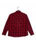 OFFWHITE (オフホワイト) Oversized Logo-Appliquéd Checked Cotton-Blend Flannel SHIRT レッド サイズ:XS：25000円