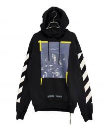 OFFWHITE（オフホワイト）の古着「DIAG CARAVAGGIO HOODIE」｜ブラック