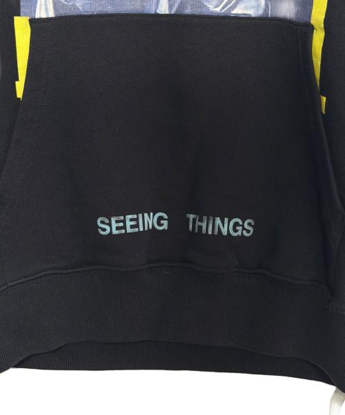 OFFWHITE（オフホワイト）OFFWHITE (オフホワイト) DIAG CARAVAGGIO HOODIE ブラック サイズ:XSの古着・服飾アイテム