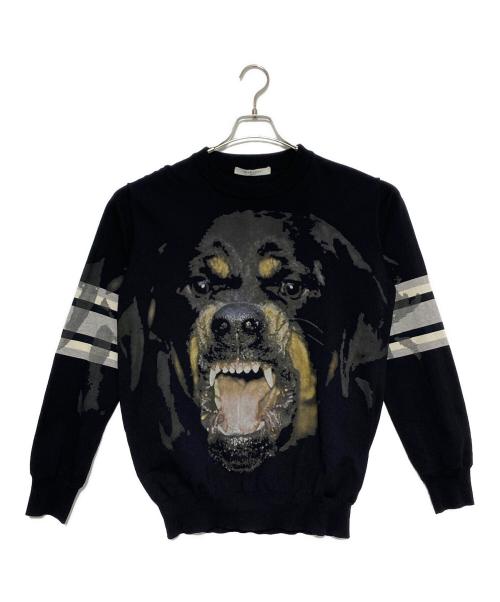 GIVENCHY（ジバンシィ）GIVENCHY (ジバンシィ) ロットワイラーコットンニット ブラック サイズ:-の古着・服飾アイテム