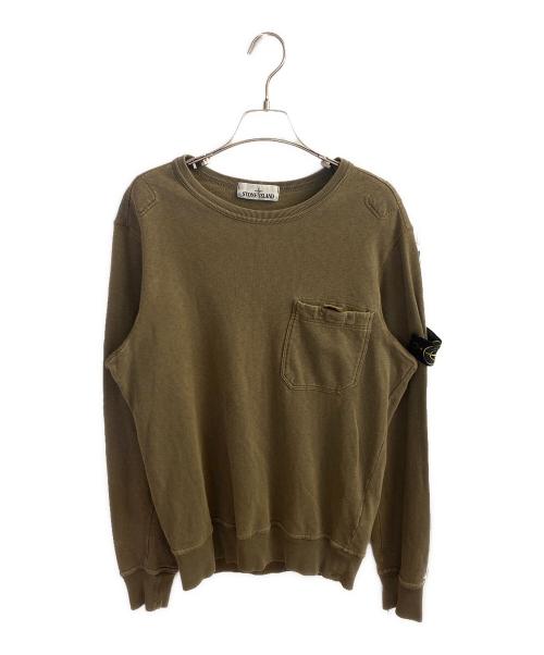 STONE ISLAND（ストーンアイランド）STONE ISLAND (ストーンアイランド) コンパスパッチスウェット カーキ サイズ:Sの古着・服飾アイテム