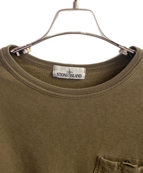 STONE ISLAND（ストーンアイランド）STONE ISLAND (ストーンアイランド) コンパスパッチスウェット カーキ サイズ:Sの古着・服飾アイテム