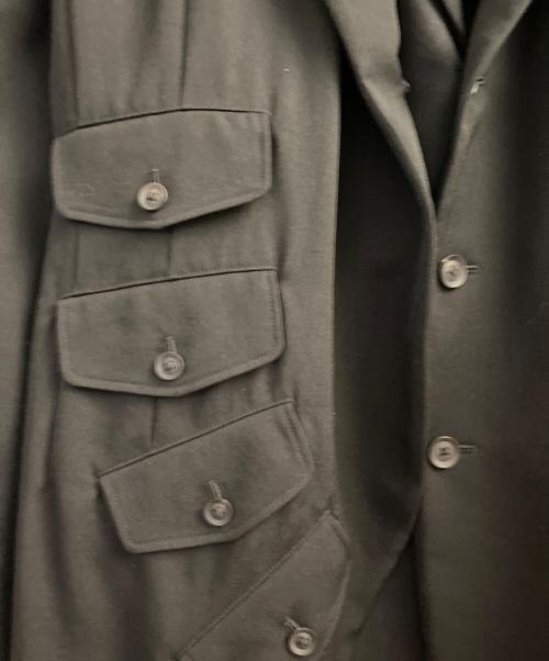 Yohji Yamamoto pour homme（ヨウジヤマモト プールオム）Yohji Yamamoto pour homme (ヨウジヤマモト プールオム) 左前二重フラップジャケット ブラック サイズ:4の古着・服飾アイテム