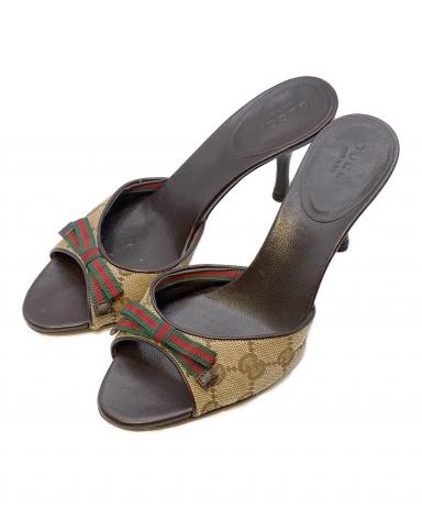 中古・古着通販】GUCCI (グッチ) ミュールサンダル ブラウン サイズ