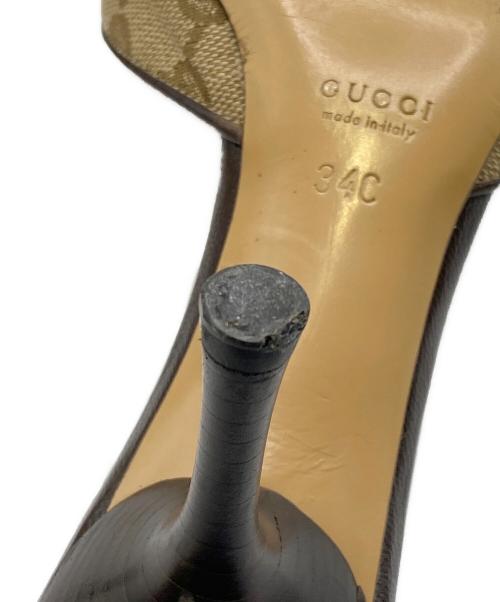 GUCCI（グッチ）GUCCI (グッチ) ミュールサンダル ブラウン サイズ:34cの古着・服飾アイテム