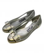 Salvatore Ferragamoサルヴァトーレ フェラガモ）の古着「リボン グリッター パンプス」｜シルバー