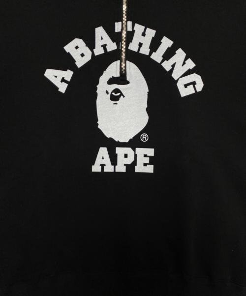 A BATHING APE（ア ベイシング エイプ）A BATHING APE (ア ベイシング エイプ) フロントロゴスウェット ブラック サイズ:Lの古着・服飾アイテム