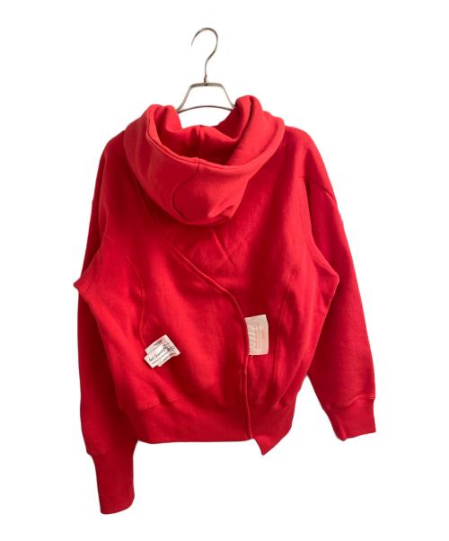 Champion（チャンピオン）Champion (チャンピオン) UNDERCOVER (アンダーカバー) リバースウィーブジップフーデッドスウェットシャツ レッド サイズ:Sの古着・服飾アイテム