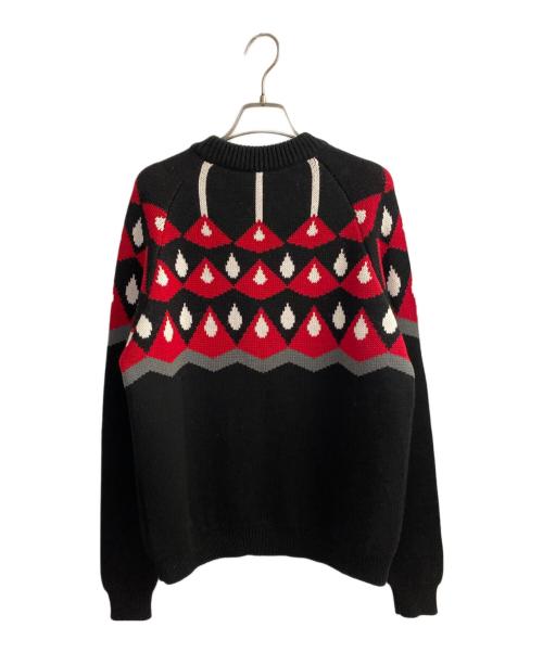 PRADA（プラダ）PRADA (プラダ) ジャガードニットセーター ブラック サイズ:48の古着・服飾アイテム