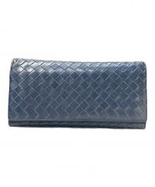 BOTTEGA VENETA（ボッテガベネタ）の古着「イントレチャート ロングウォレット」｜ネイビー