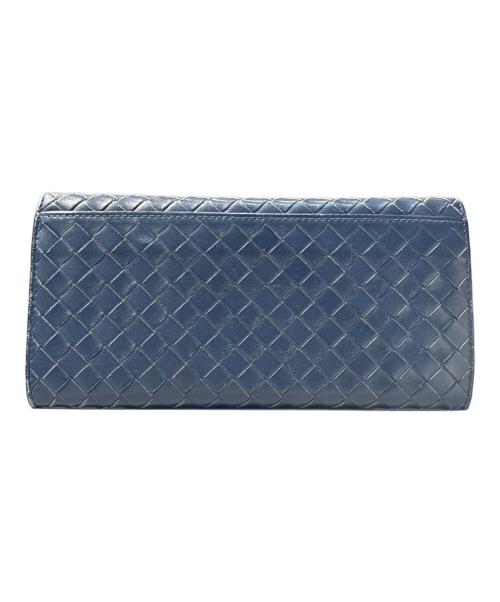 BOTTEGA VENETA（ボッテガベネタ）BOTTEGA VENETA (ボッテガベネタ) イントレチャート ロングウォレット ネイビー サイズ:-の古着・服飾アイテム
