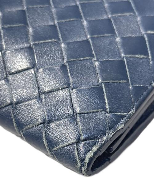 BOTTEGA VENETA（ボッテガベネタ）BOTTEGA VENETA (ボッテガベネタ) イントレチャート ロングウォレット ネイビー サイズ:-の古着・服飾アイテム