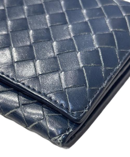 BOTTEGA VENETA（ボッテガベネタ）BOTTEGA VENETA (ボッテガベネタ) イントレチャート ロングウォレット ネイビー サイズ:-の古着・服飾アイテム