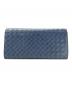 BOTTEGA VENETA (ボッテガベネタ) イントレチャート ロングウォレット ネイビー サイズ:-：40000円