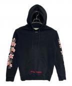 OFFWHITEオフホワイト）の古着「サクラアロープリントパーカー」｜ブラック