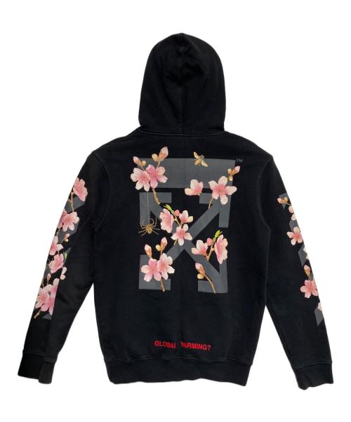 OFFWHITE（オフホワイト）OFFWHITE (オフホワイト) サクラアロープリントパーカー ブラック サイズ:XSの古着・服飾アイテム