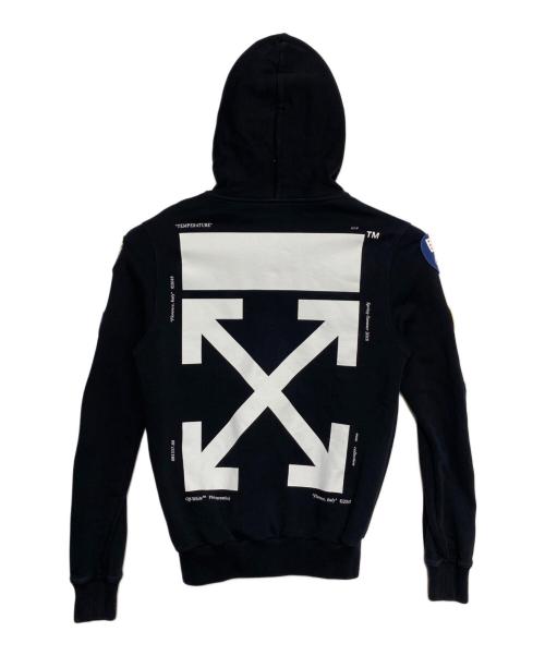 OFFWHITE（オフホワイト）OFFWHITE (オフホワイト) ワッペンジップパーカー ブラック サイズ:XXSの古着・服飾アイテム